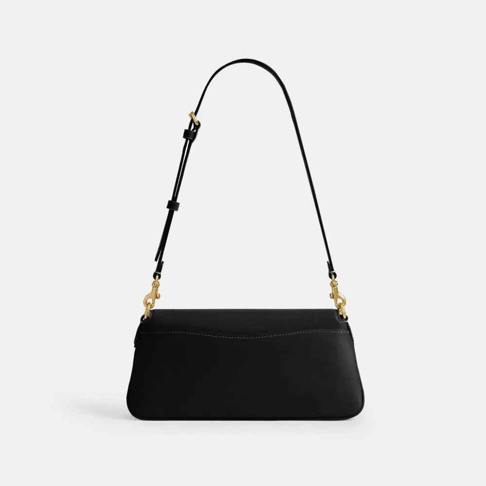 Jet Shoulder Bag - Smooth Leather/Brass/Black