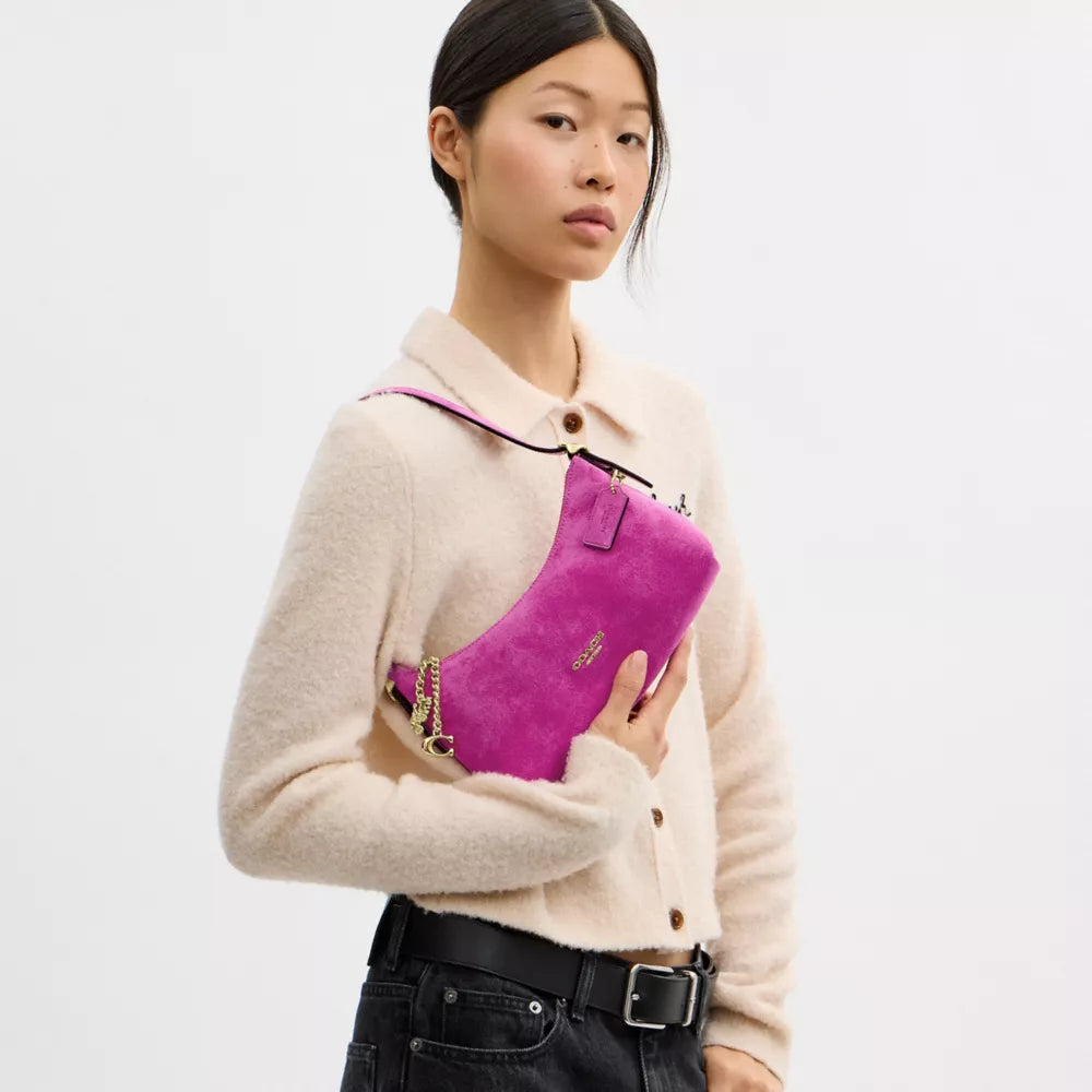 Emeilia Shoulder Bag - Suede/Im/Magenta