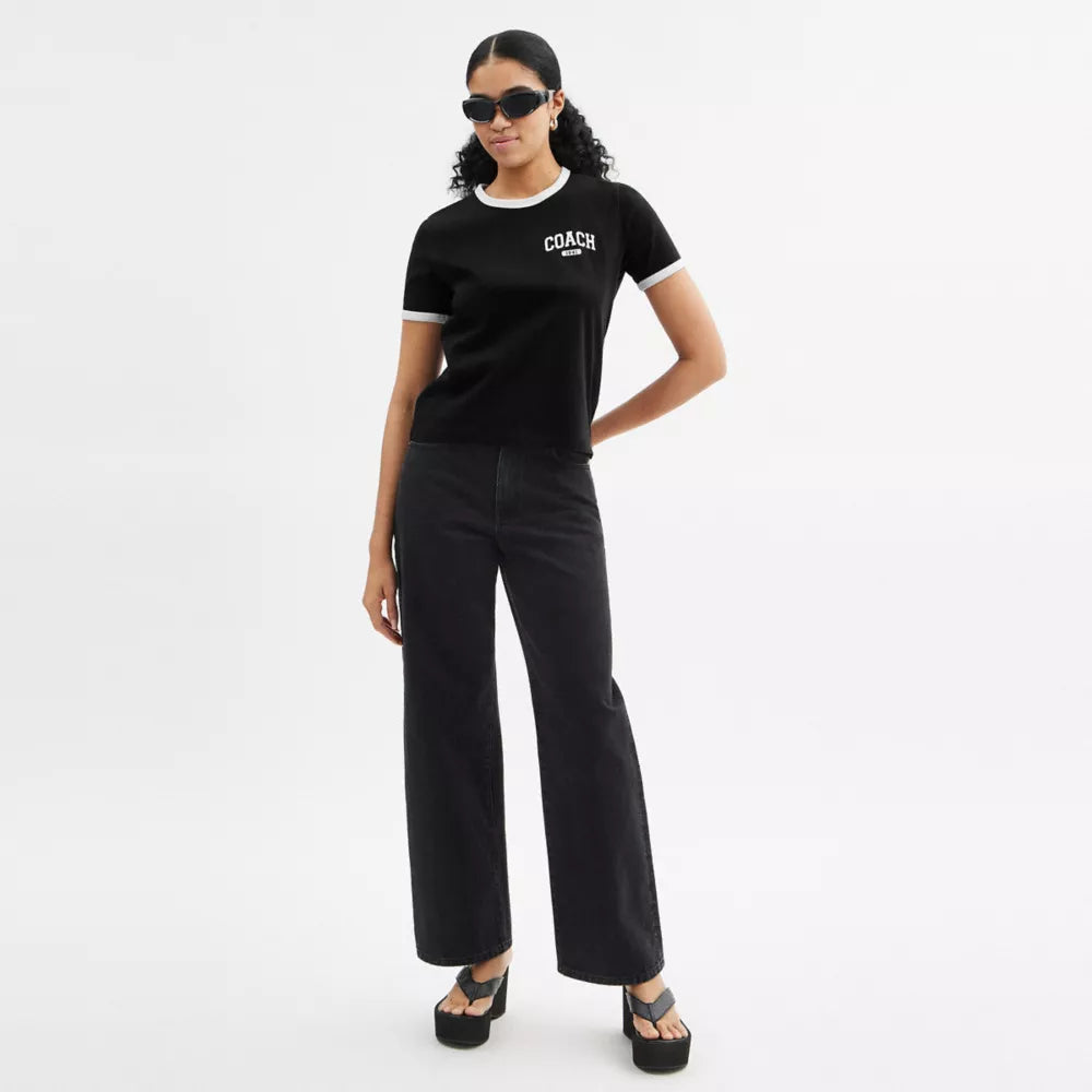 Sporty Classic 70 S T-Shirt In Organic Cotton - Black