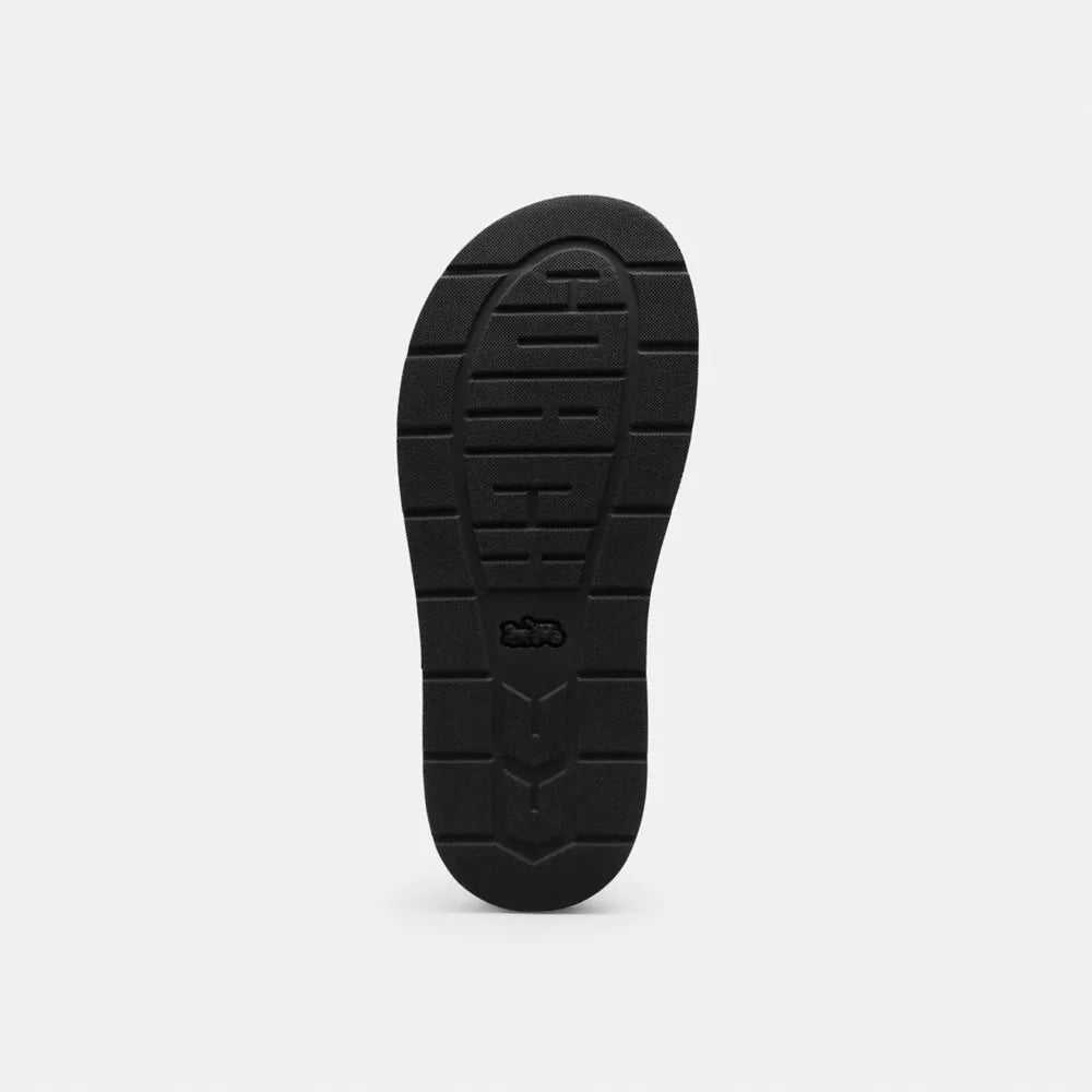 Lucy Lug Sole Sandal In Signature Jacquard - Signature Jacquard/Black/Smoke