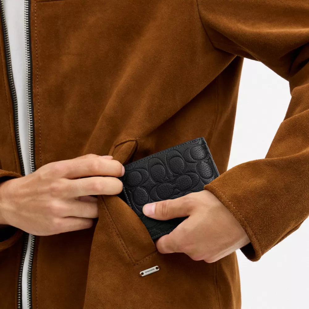 3-In-1 Wallet In Signature Leather - Black
