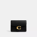 Tabby Card Case - Smooth Leather/Brass/Black