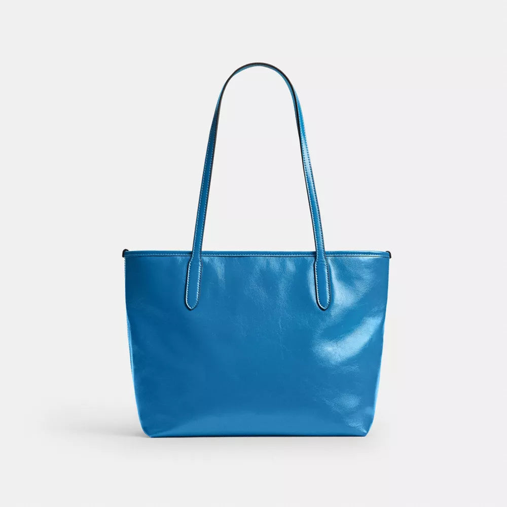 Medium City Tote Bag - Silver/Blue Jay
