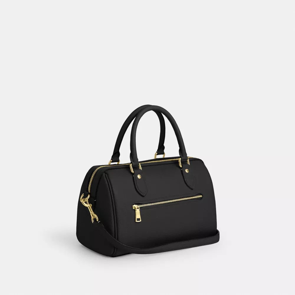 Rowan Satchel Bag - Gold/Black