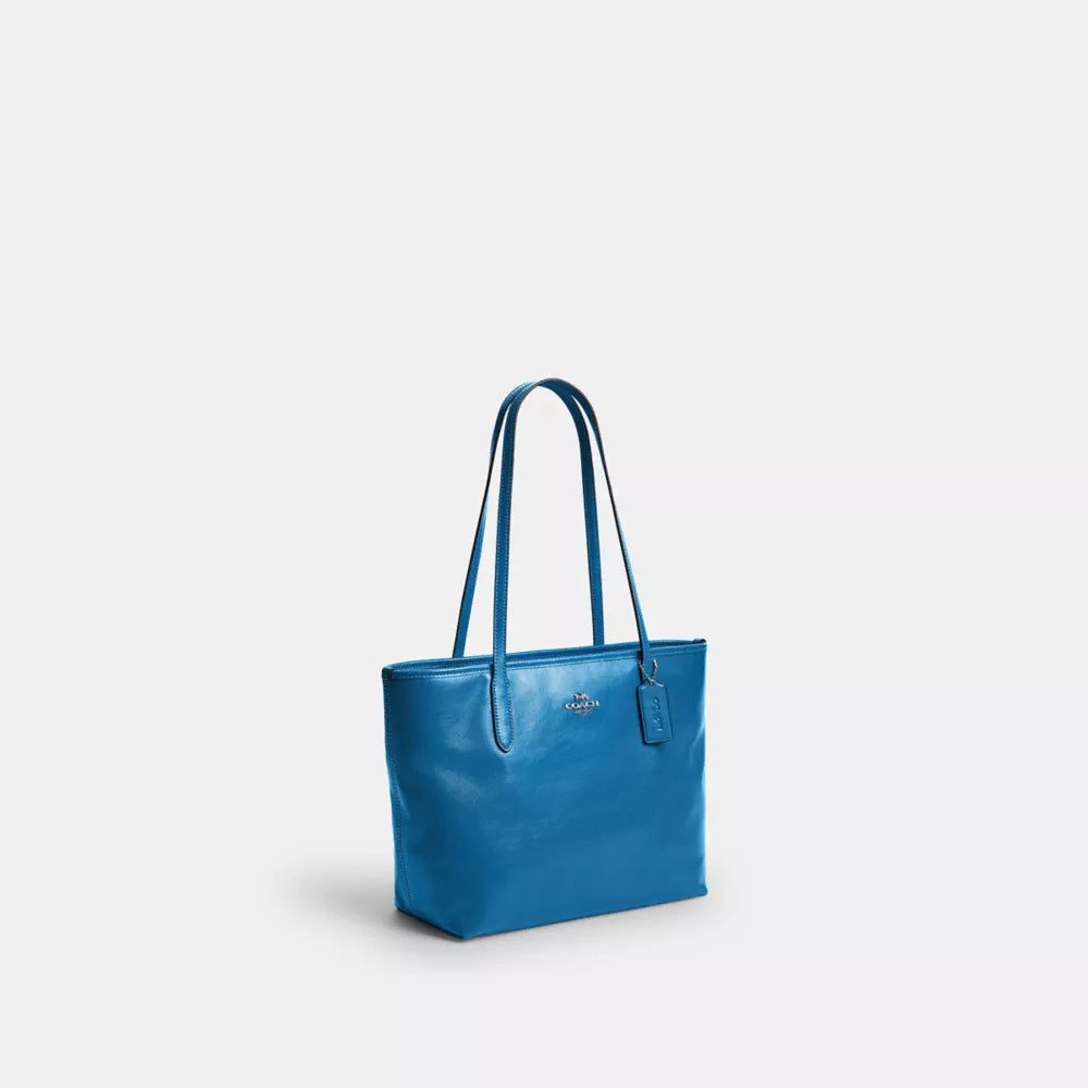 Medium City Tote Bag - Silver/Blue Jay