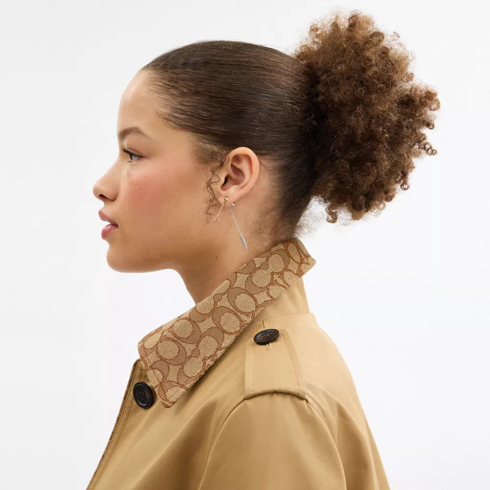 Trench With Signature Piping - Khaki