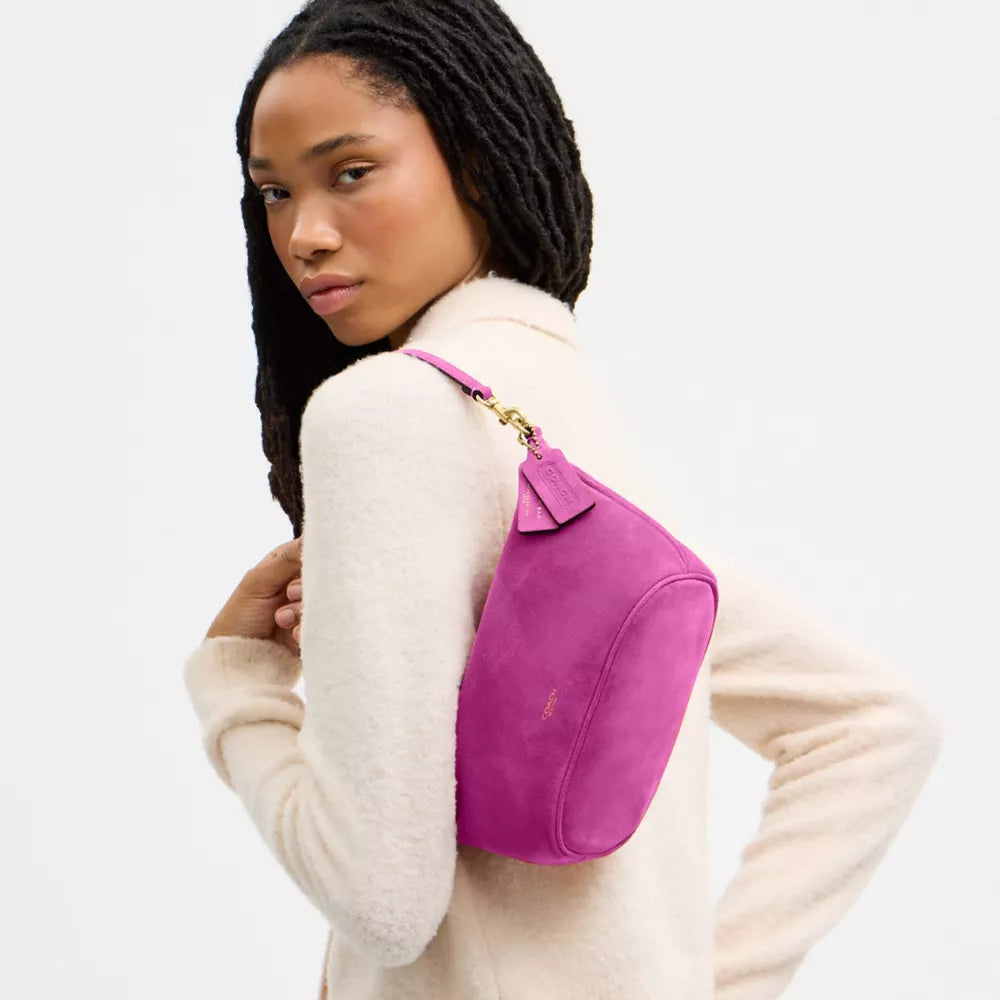 Demi Bag - Suede/Brass/Magenta