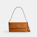 Etta Small Flap Shoulder Bag - Gold/Brown