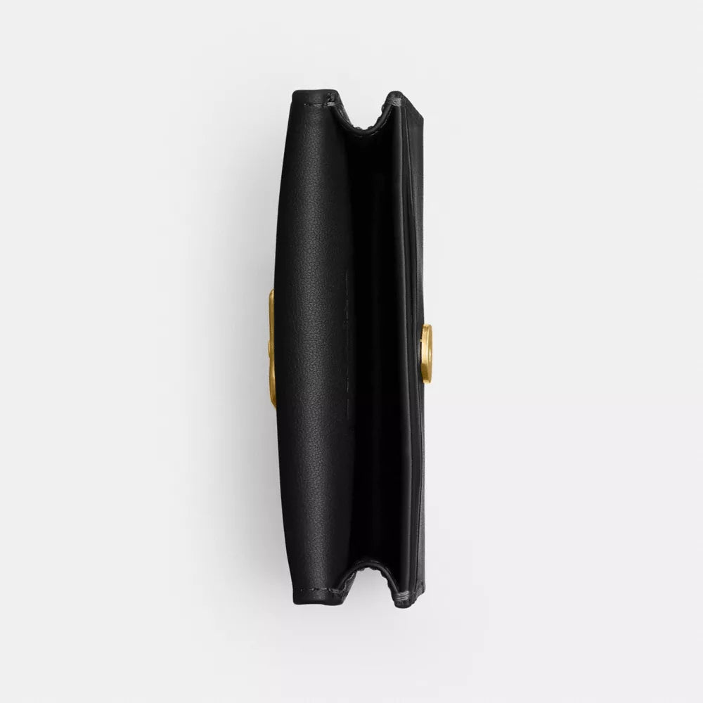 Tabby Card Case - Smooth Leather/Brass/Black