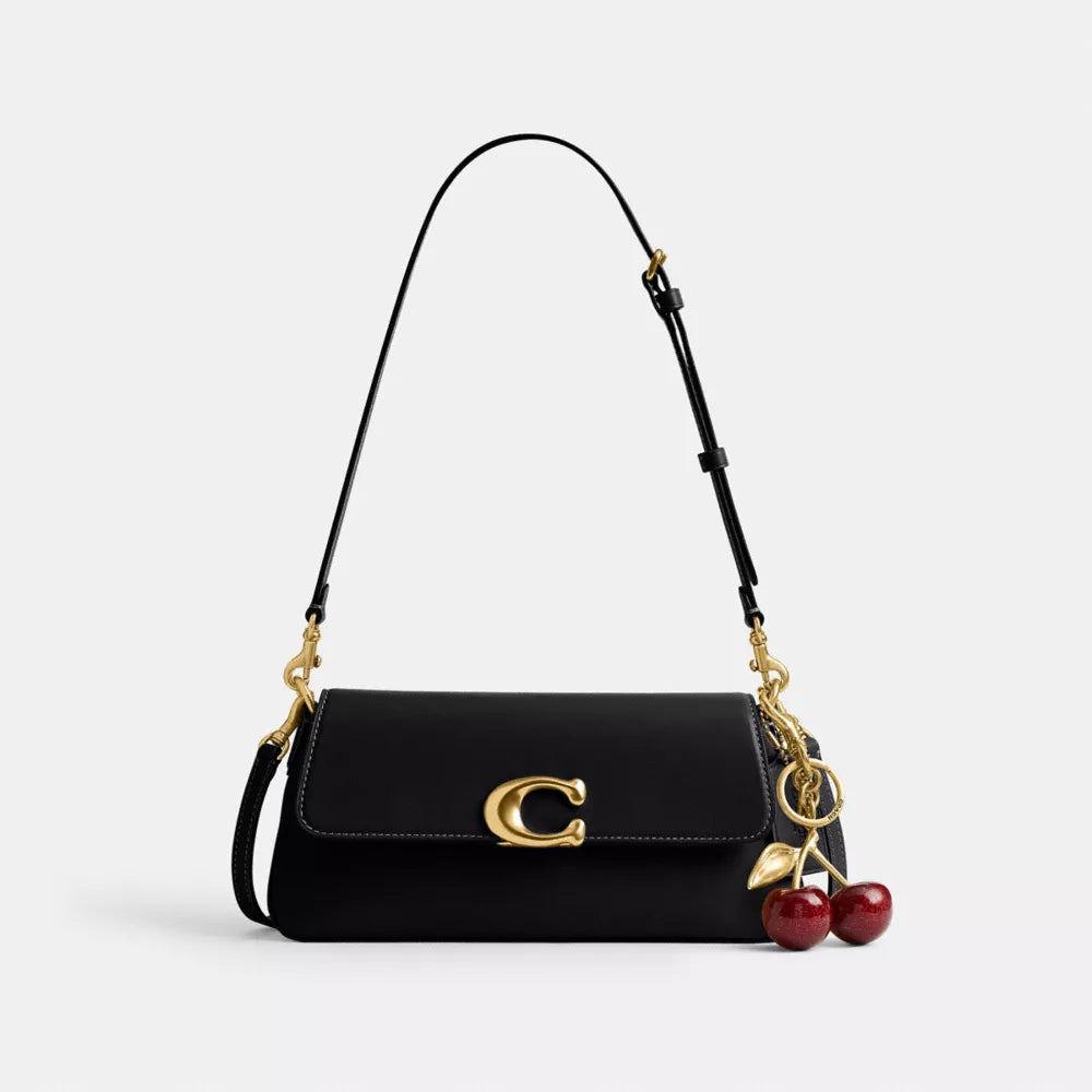 Jet Shoulder Bag - Smooth Leather/Brass/Black