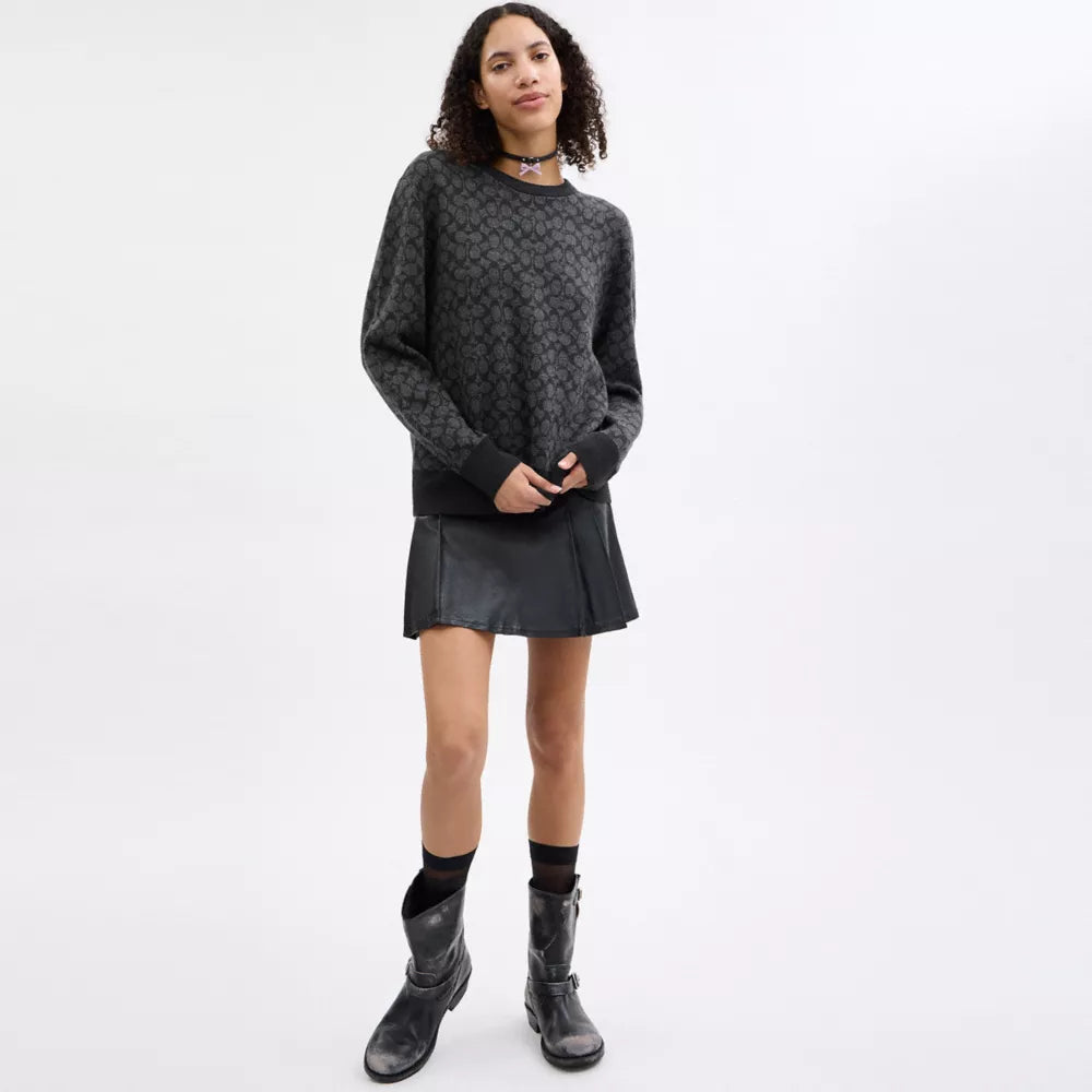 Signature Crewneck Sweater - Charcoal Signature