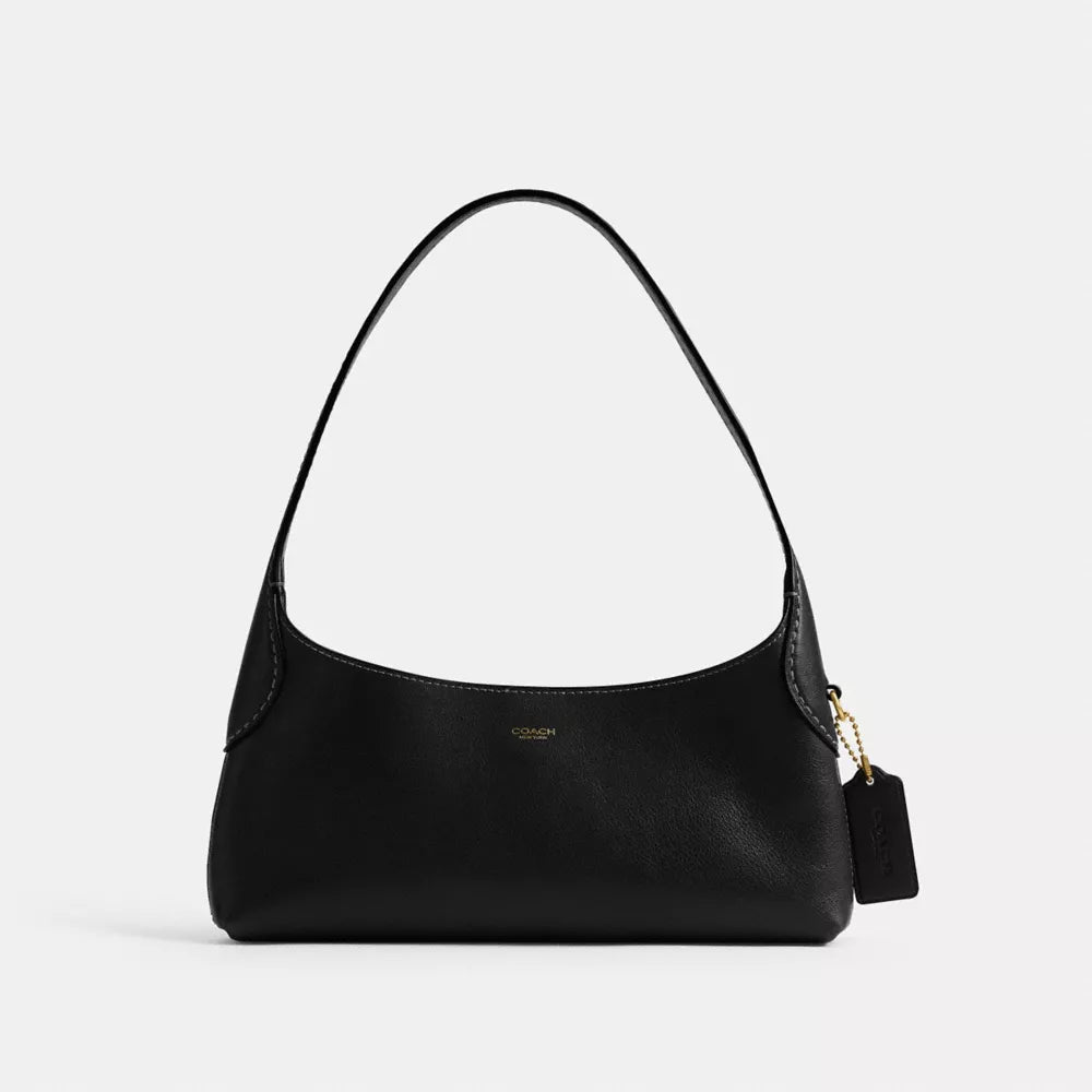 Brooklyn Shoulder Bag 26 - Natural Grain Leather/Brass/Black