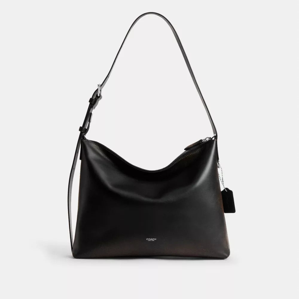 Mott Messenger Bag 38 In Loved Leather - Black/Light Tan