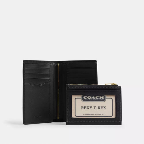 2-In-1 Wallet - Natural Grain Leather/Gold/Black