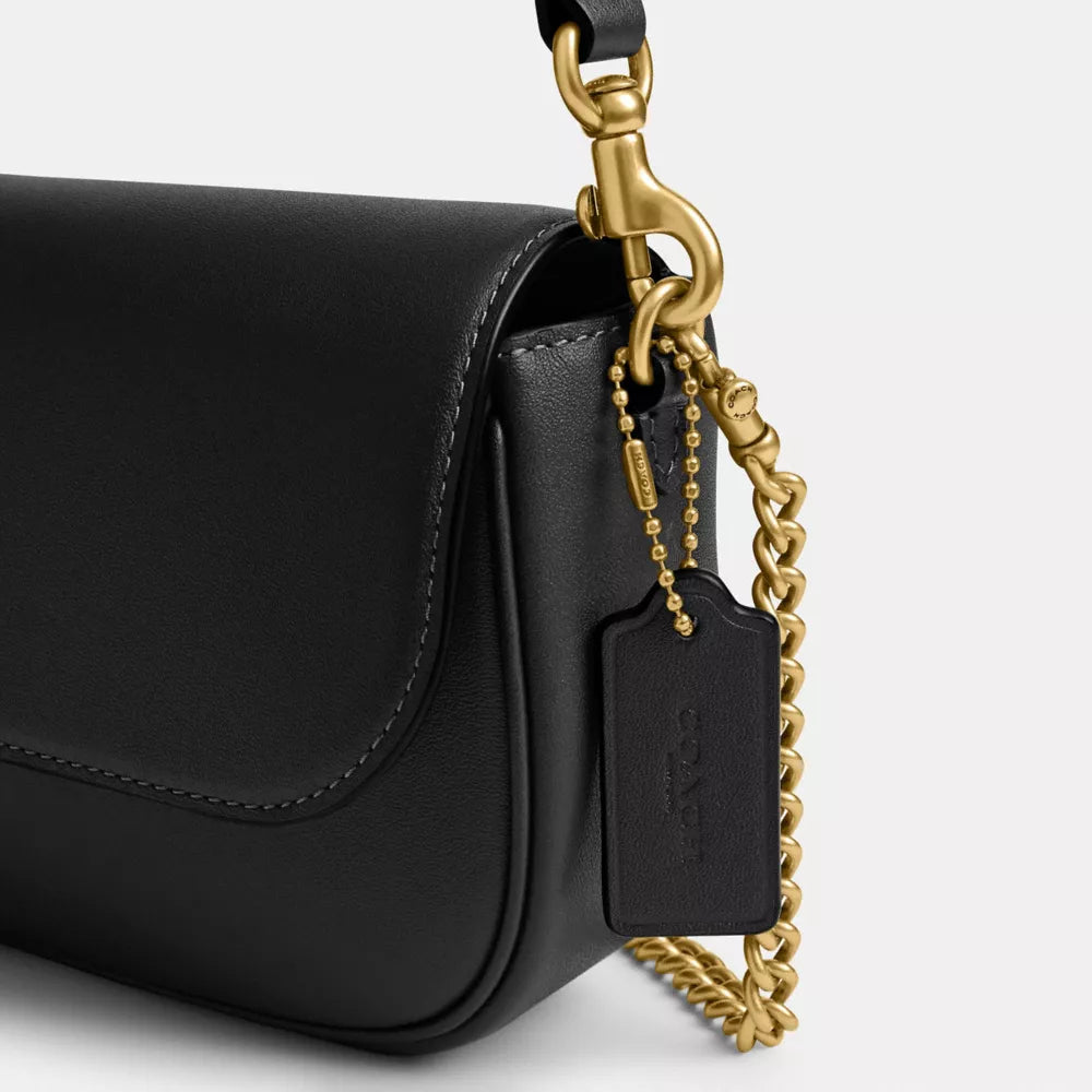 Brook Flap Chain Bag - Brass/Black
