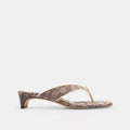 Bow Thong Kitten Heel In Signature Jacquard - Signature Jacquard/Oak/Chalk