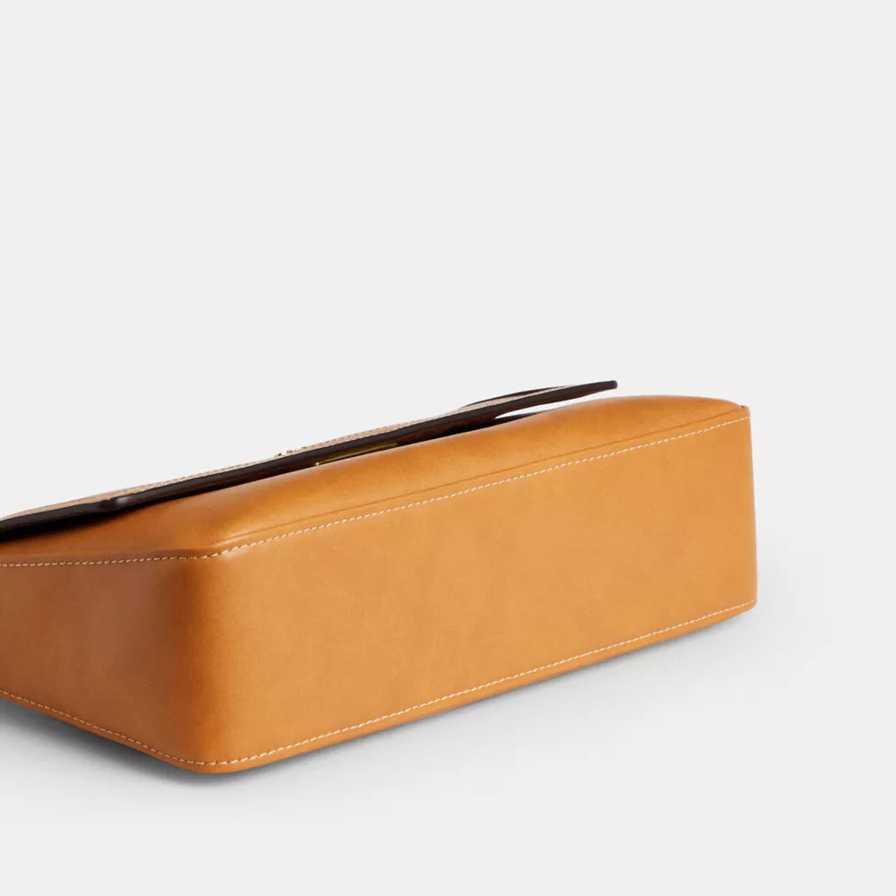 Etta Small Flap Shoulder Bag - Gold/Brown