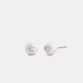 Signature Pearl Stud Earrings - Silver/Pearl