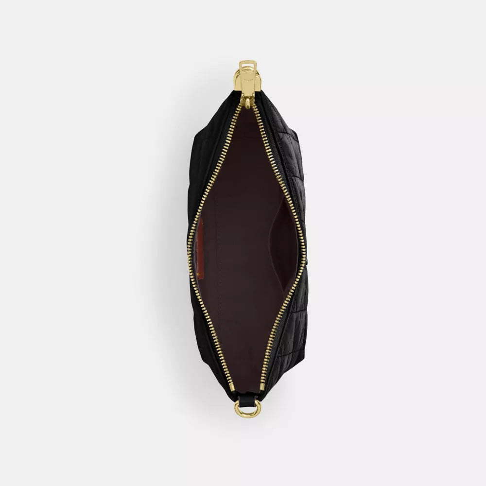 Caitlin Shoulder Bag With Quilting - Gold/Black