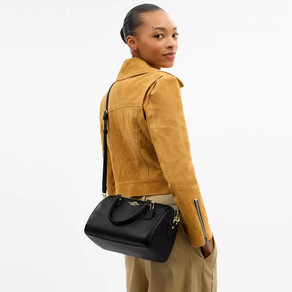 Rowan Satchel Bag - Gold/Black