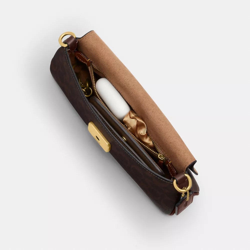 Jet Shoulder Bag In Signature Canvas - Brass/Maple