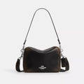 Carey Crossbody Bag In Loved Leather - Silver/Black Brown