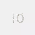 Linked C Small Hoop Earrings - Silver