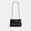 Elodie Crossbody Bag 18 In Signature Canvas - Gold/Walnut/Black