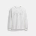 New York Long Sleeve T-Shirt In Organic Cotton - White
