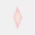 Waterfall Tea Rose Print Silk Diamond Scarf - Tickled Pink