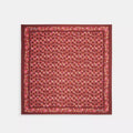 Signature Posey Cluster Print Silk Square Scarf - Brown/Multi