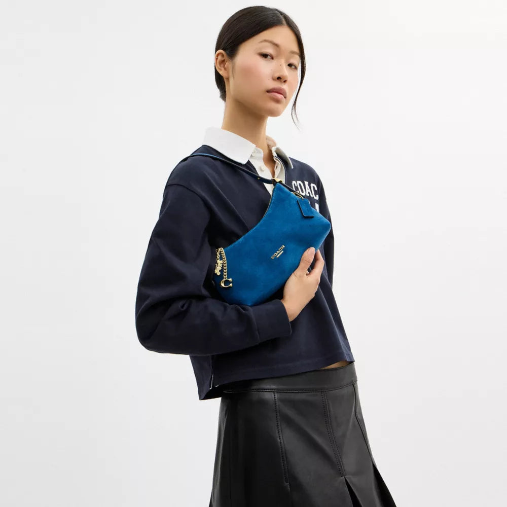 Emeilia Shoulder Bag - Suede/Im/Blue Jay