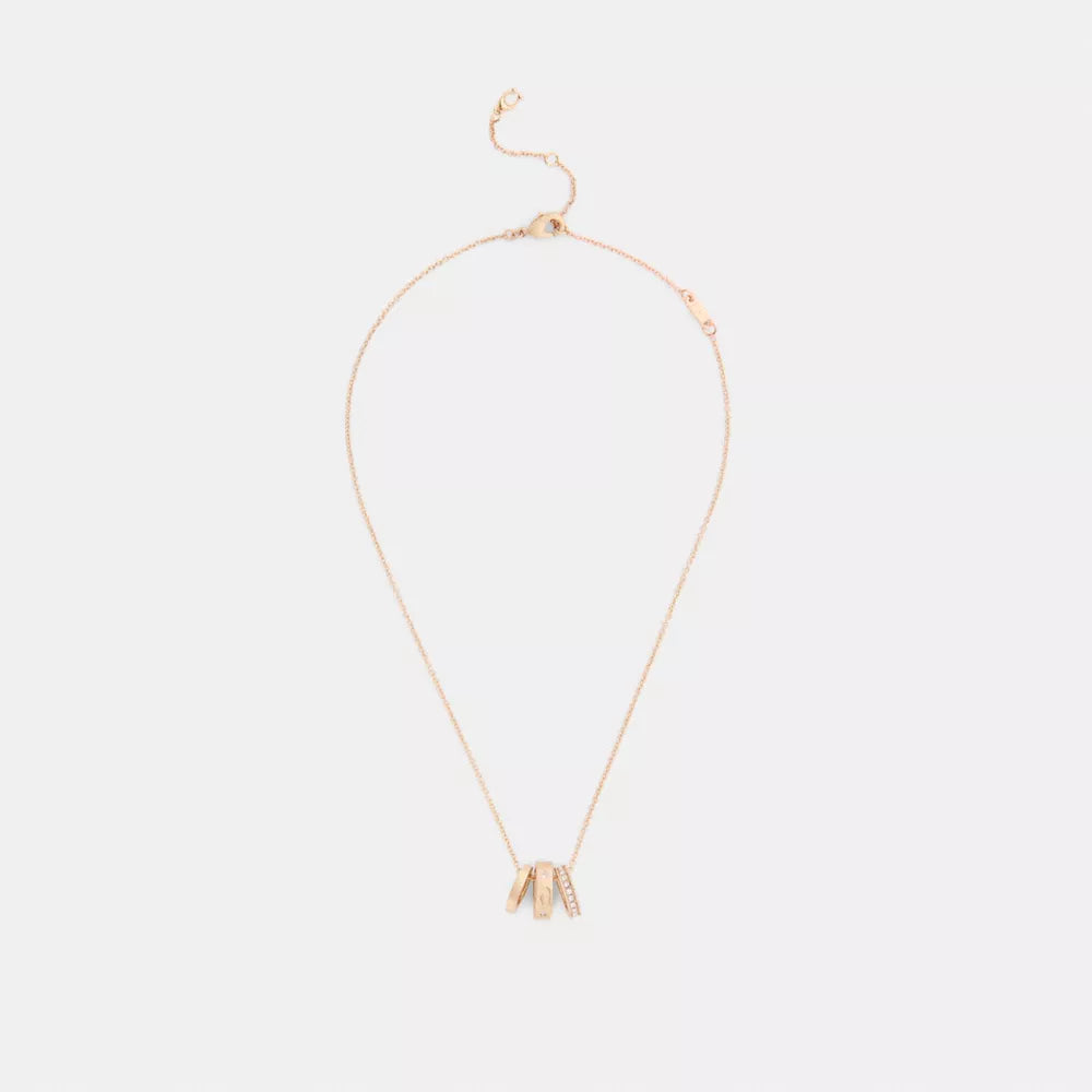 Repeated C Rondelle Necklace - Rose Gold