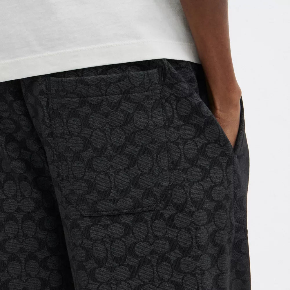 Essential Signature Joggers - Cotton/Charcoal Signature