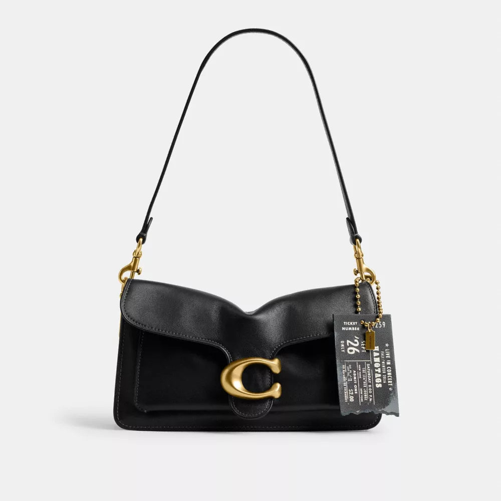 Hangtags Concert Ticket Bag Charm - Brass/Black