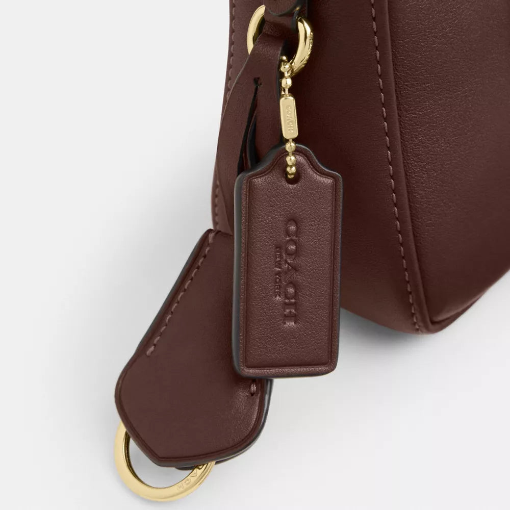 Etta Small Flap Shoulder Bag - Natural Grain Leather/Gold/Maple