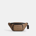 Travis Belt Bag 30 In Signature Canvas - Matte Black/Tan Black