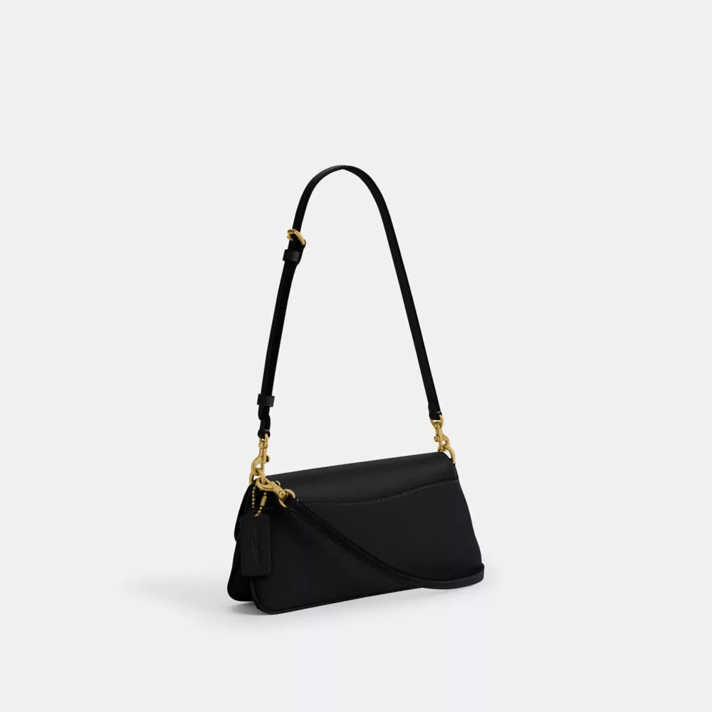 Jet Shoulder Bag - Smooth Leather/Brass/Black