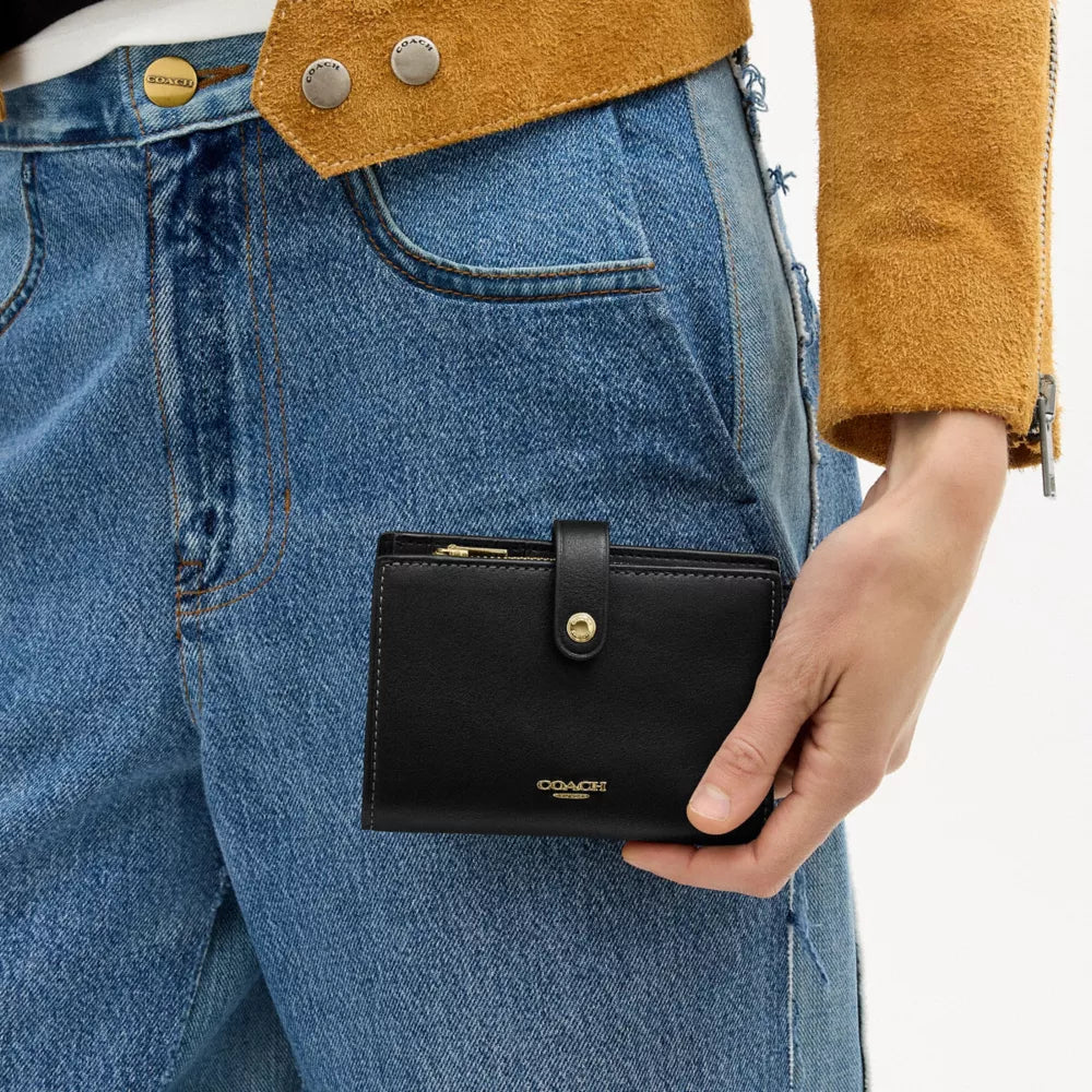 2-In-1 Wallet - Natural Grain Leather/Gold/Black