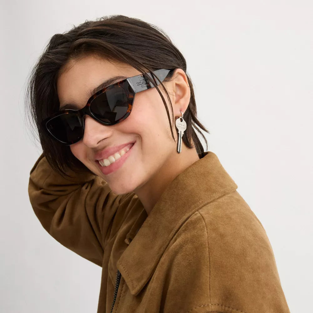 Geometric Cat Eye Sunglasses - Dark Tortoise