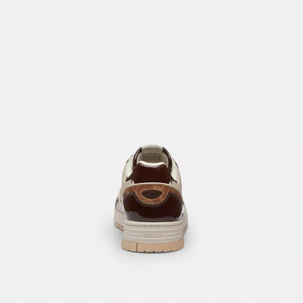 Soho Sneaker With Patent Signature - Brown/Maple