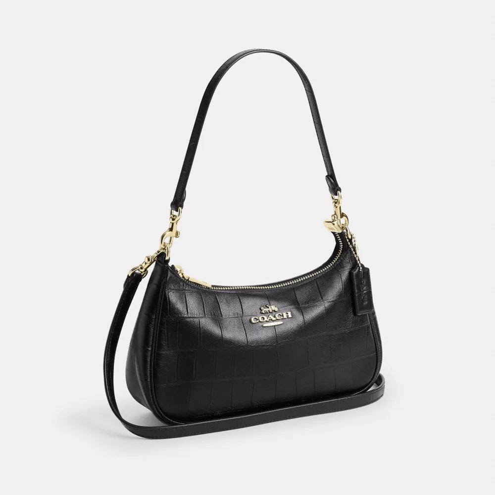 Soft Teri Shoulder Bag - Gold/Black