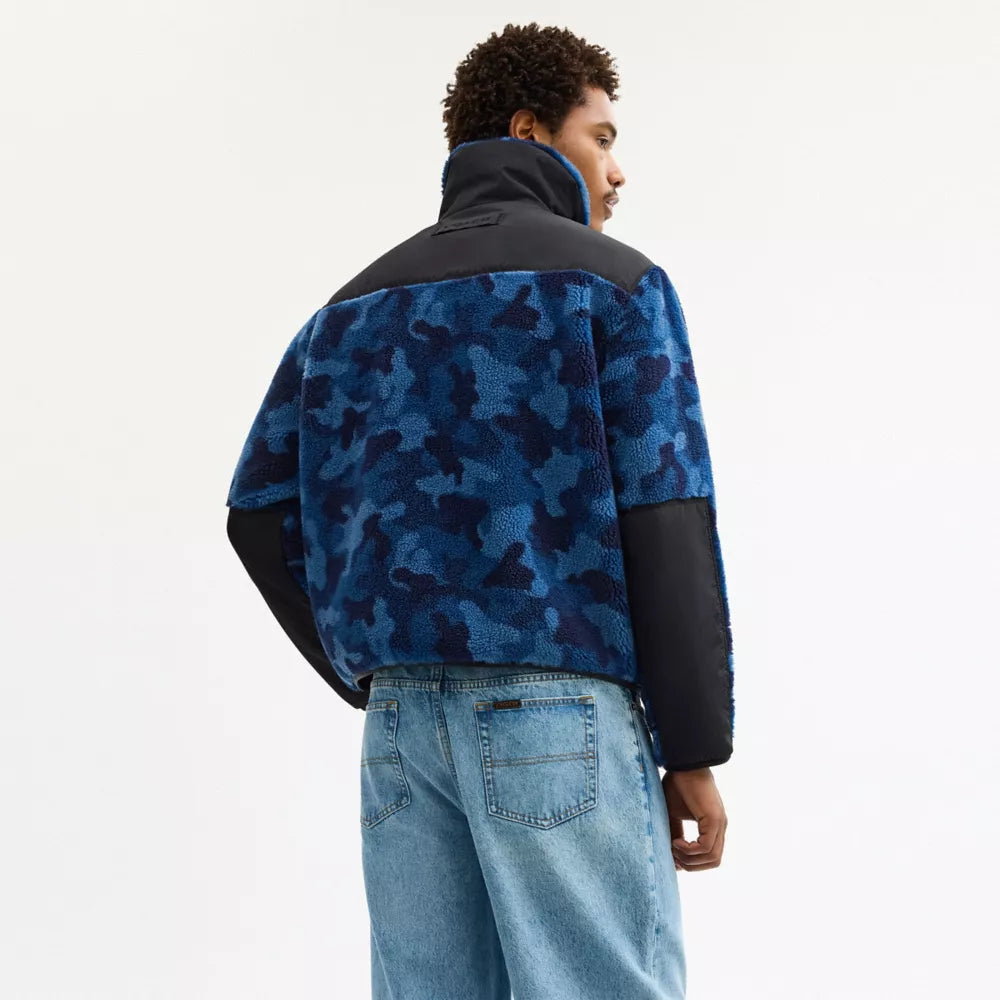 Sherpa Jacket - Blue Camo