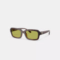 C Heart Narrow Square Sunglassses - Dark Tortoise