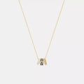 Repeated C Rondelle Necklace - Gold/Black