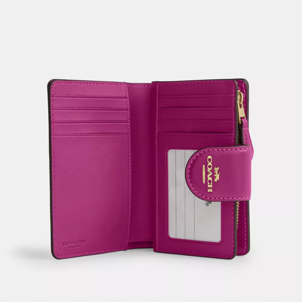 Medium Corner Zip Wallet - IM/Magenta