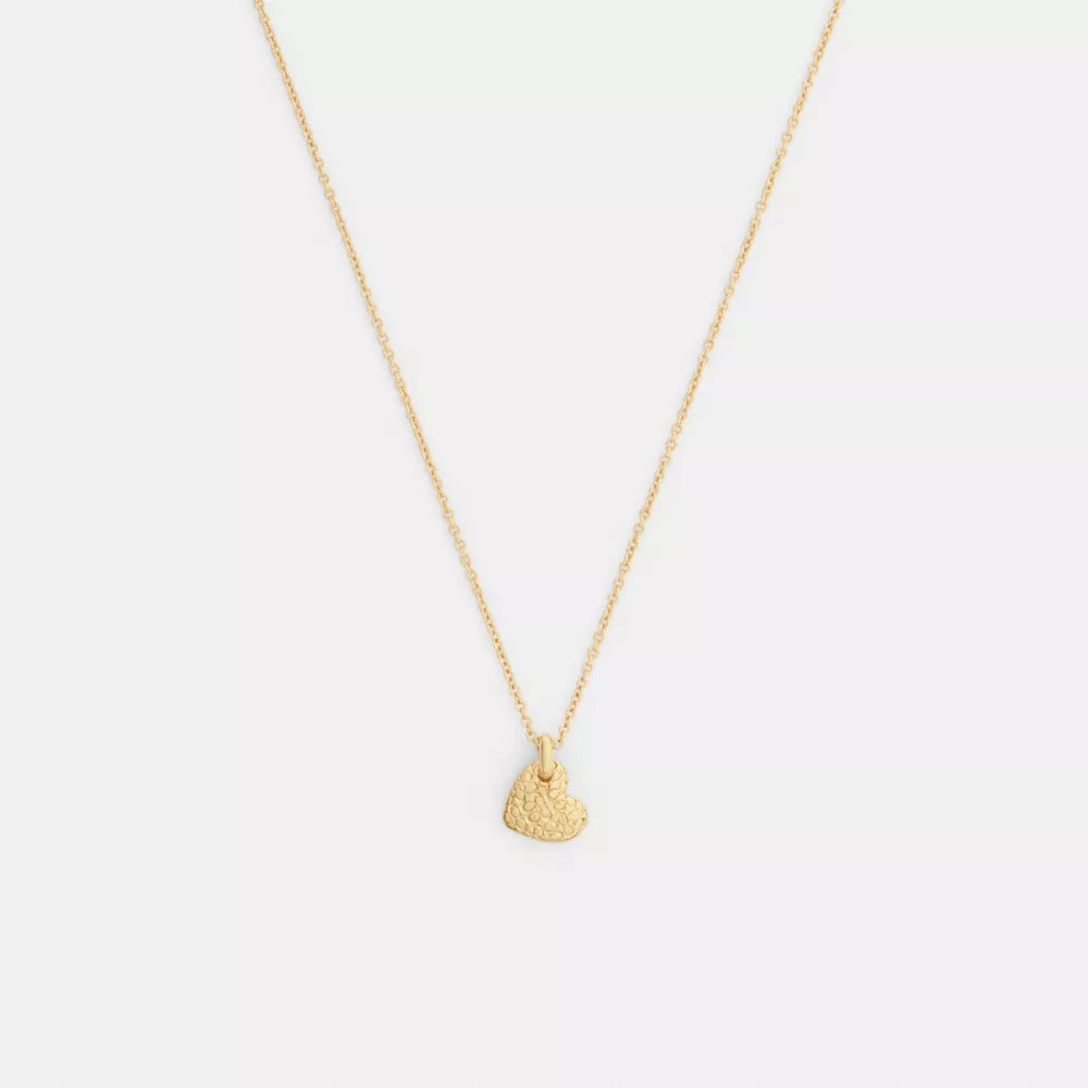 Signature Heart Pendant Necklace - Gold