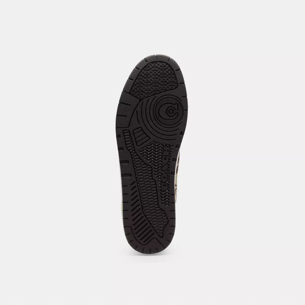 Soft Soho Sneaker In Signature Sateen Jacquard - Tan/Dark Chocolate