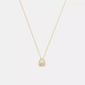 Pavﾨﾦ Tabby Pendant Necklace - Gold/Clear