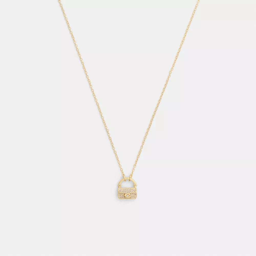 Pavﾨﾦ Tabby Pendant Necklace - Gold/Clear